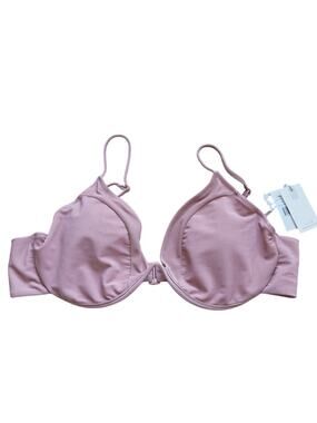 NWT Good American Swim Ribbed Bikini Top Bra Size 4XL Desert Rose Pink Vacation